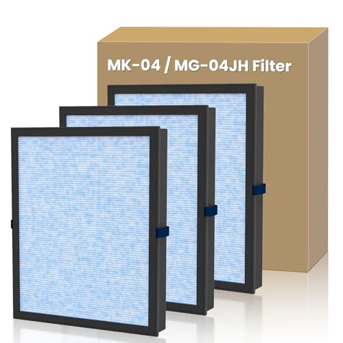 Image of 3 Pack MK04 Replacement Filter for AROEVE MK04 MG04JH DH-JH04 Air Purifier | 4-in-1 True HEPA Activated Carbon High-Efficiency Filter for Home Large Room