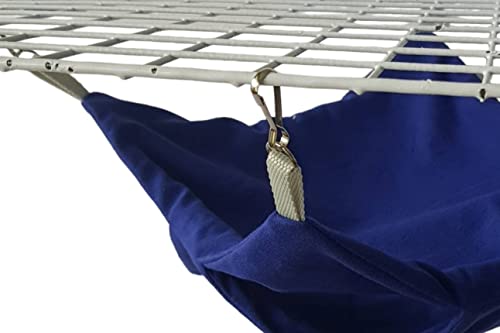 Image of Blue Color Bird Nest House Hammock Hanging, Finch Cage Plush Fluffy Birds Hut Hideaway for Hamster Parrot Macaw Budgies Eclectus Parakeet Cockatiels Cockatoo Lovebird Green Cheek Conures