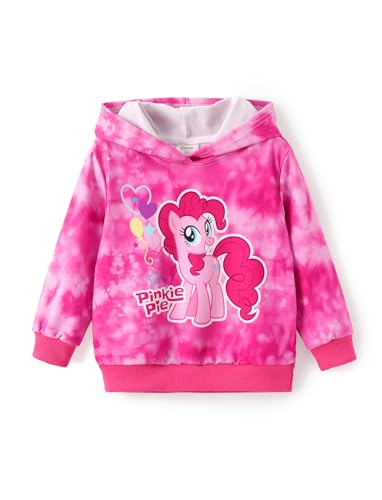 My Little Pony Girls Rainbow Tie-Dye Hoodie Sweatshirt Unicorn Graphic Pullover Tops Casual Clothes for Baby-Toddler Kids