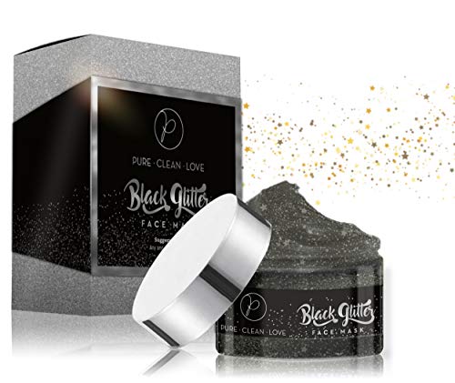 Hydrating Peel Off Glitter Face Mask, Moisturizing Facial Mask & Face Cleanser - Pore Minimizer Cleaner, Acne Treatment, Blackhead Remover Charcoal Masks, Collagen Sheet Mask for Oily Skin, Heals Skin