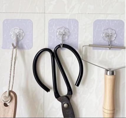 Miniatura 4 de 10 ganchos de pared autoadhesivos, ganchos de almacenamiento máximo de 15 libras para organizador de cocina y baño, ganchos adhesivos extraíbles sin