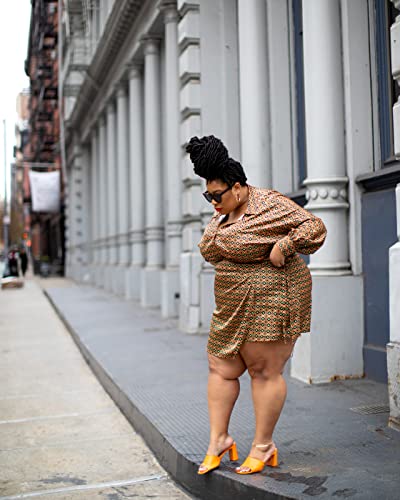 The Drop Women's Geometric Print Wrap Mini Skirt By @Essiegolden, 3X, Plus Size #TOP2