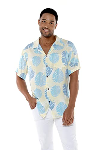 Image of Hawaii Hangover Family Matching Hawaiian Clothes, Pacific Palm Cream | Family matching Hawaiian outfits, Pacific Palm Cream, lightweight rayon, machine washable, tropical leaf print, luaus