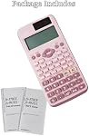 FX991-EX Battery & Solar Powered Scientific Calculator,FX-991EX Advanced Engineering/Scientific Calculator-552 Function for School, Office (Pink)