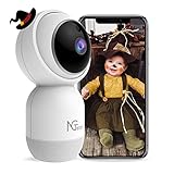 Baby Monitor Camera, NGTeco WiFi Pet Camera Indoor 360 Degree Wireless IP Camera, 1080P Home Security Cameras, Night Vision, 2 Way Audio, Motion Detection Work with Alexa Google Assistant