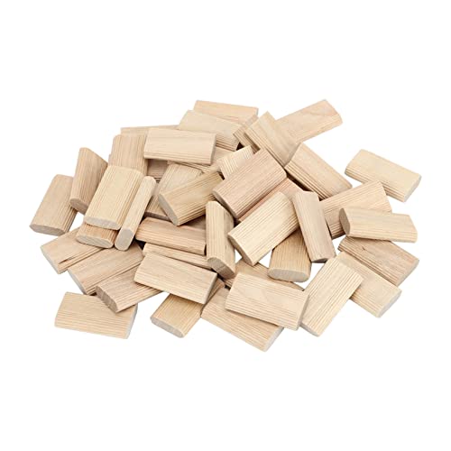 TOPINCN Domino Tenon Bois de Hêtre 8x40mm Fixation Fiable pour le Travail du Bois et L'épissure de Meubles, Ensemble de 50 Pièces