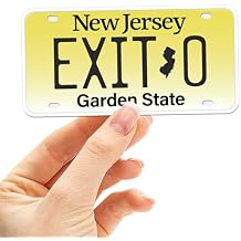 New Jersey License Plate Bumper Stickers - Choose from 20+ NJ Cities & Phrases - Jersey Shore Decals for Hydroflask Exit Zero