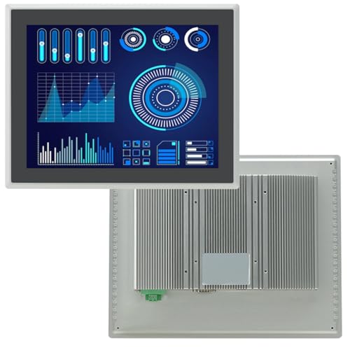 Image of 12.1 inch Industrial Embedded Touchscreen Monitor, Capacitive Multi-Touch Screen Industrial Front IP65 Monitor Built-in Speakers, HD-MI in, USB, VGA, 16:10 1024x768 Display