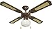 Armour&Danforth TMX3642 Ventilatore da Soffitto con 4 Pale + Luce, Diametro 107 cm, caffè e Ottone Antico