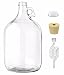 Home Brew Ohio 1 gal Jug With Twinbubble Airlock, Metal Cap, #6 Drilled Stopper