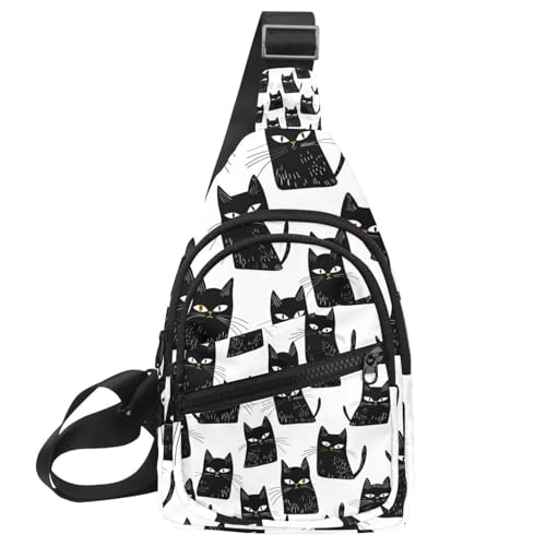 Sac à dos chat noir anti-ballottement sangle réglable