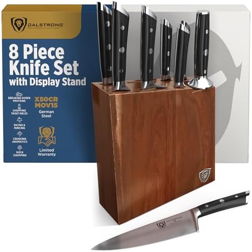 Dalstrong 8-Piece Knife Block Set — German High-Carbon Steel, Ful...
