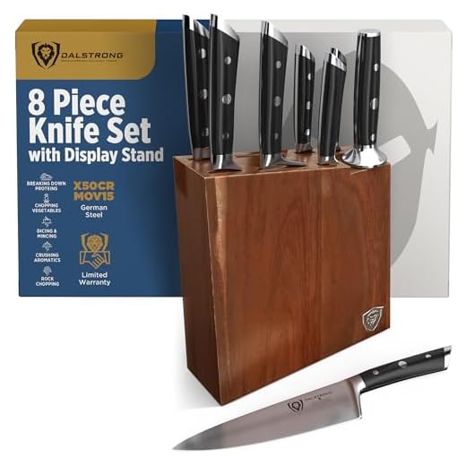 DALSTRONG Knife Set Block - Gladiator Series Knife Set - German HC Steel - 8 Pc