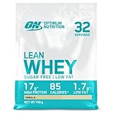 Optimum Nutrition Lean Whey Protein Pulver, Zuckerfreies Eiweisspulver mit Vitaminen und Mineralstoffen, hergestellt für Muskelaufbau, Vanilla, 32 Portionen, 740 g, Verpackung kann variieren