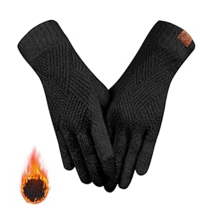 REACH STAR Guantes de invierno para mujer, pantalla táctil, forro térmico elástico, guantes cálidos para clima frío