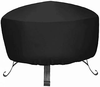 Sanfiyya Barbecue Hotte Housse étanche Heavy Duty BBQ Grill Cover avec rétractable Noir Meubles de Jardin Drawstring