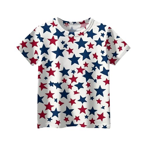 Girls American Flag Shirts Patriotic Shirt USA Flag Stars Stripes Print T-Shirt 4th of July Summer Tee Tops3