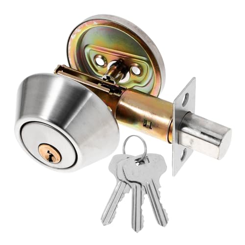 ETHZZLE Locking Auxiliary Lock Hidden Deadbolt Door Lock for Interior Home Office Use Suitable for Thick Doors