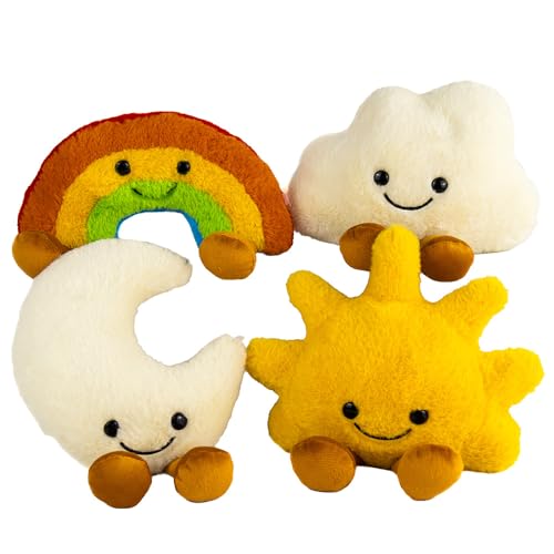 PELUCHERIA | Peluche Kawaii Colección Cielo de Peluche | Muñeco Suave Cute y Aesthetic Decorativo para Habitación y Escritorio | Regalo Original Coleccionable | 1 Pz | 15 cm (Luna Luni 16 cm)