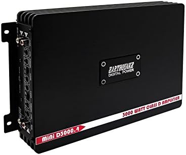 Earthquake Sound MiNi D3000.4 Stereo Class D 4-Channel Car Amplifier, 3000 Watts