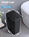 ITCPRL Bathroom Trash Can with Lid, 2 Pack 4 Gallons/15 Liters Garbage Can with Pop-Up Lid, Small Plastic Trash Can, Slim Trash Bin Waste Basket for Bathroom, Bedroom, Office, Living Room(Black)