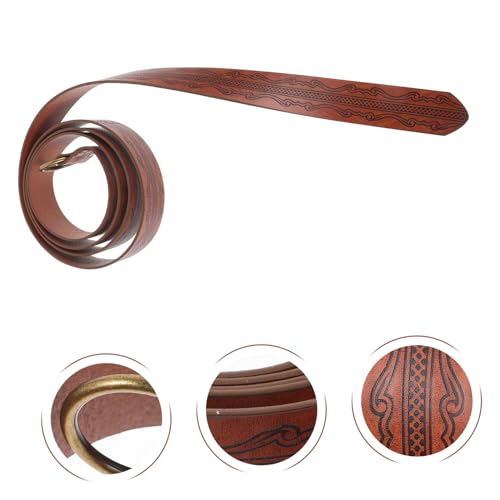 Medieval Viking Waist Belt Embossed Design Renaissance Style Adjustable Size Fashionable Accessory for Men for Cosplay and Reenactment2