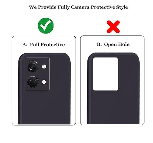 Image of A rtistque Liquid Silicone Back Cover Case for Oneplus Nord 3 5G Matte Shockproof TPU Soft Flexible with Camera Protection - Black