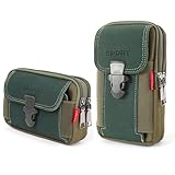 Einfach zu Benutzen: Die Gürteltasche kann vertikal oder horizontal an einem Gürtel aufgehängt, mit einem Karabinerhaken an der Hose befestigt oder an einen Reiserucksack gehängt werden. Ihr schlankes, kompaktes und leichtes Design ist einfach zu verstauen und zu tragen.