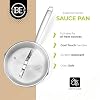 BE | LIVING Essential Series - 3 qt / 8" / 20 cm Sauce Pan with lid - Triply Stainless Steel - Premium PFAS-Free Nonstick Cookware - Induction Compatible - Even Heat Distribution - Dishwasher Safe #1