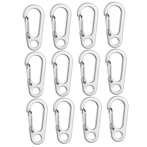 PAMINGONO 12pièces Porte-clés à Clip Robuste pour Ceinture Ou Lanière De Portage Design Élégant Et Facile d Accès