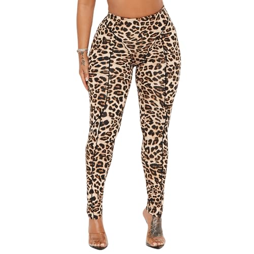 Leopard Legging for Women High Waisted Stretchy Cheetah Print Legging Tummy Control Butter Lift Legging for Women2