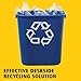 Rubbermaid Commercial Deskside Recycling Container, 3.25-Gallon/13-Quart, Blue Recycling Symbol, Plastic, for Bedroom/Bathroom/Office, Fits Under Desk/Sink/Cabinet