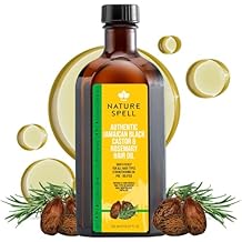Nature Spell Jamaican Black Castor and Rosemary Oil Blend for Hair & Scalp, Pre-Diluted Oil to Strengthen Roots and Smooth Strands, For All Hair Types, Vegan, 5.07 Fl Oz