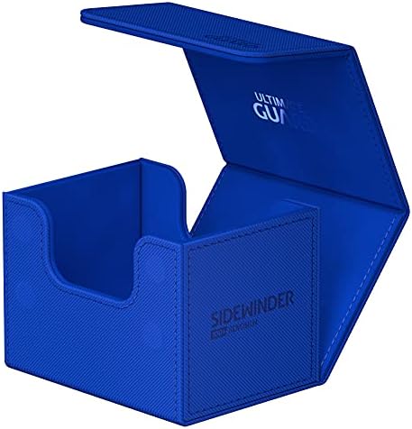Ultimate Guard Sidewinder 100+, Deck Box for 100 Double-Sleeved TCG Cards, Blue, Magnetic Closure & Microfiber Inner Lining for Secure Storage - 3