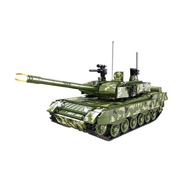 ZXKYZR8 Technics Military T99 Panzer, 945Pcs Tarnpanzer WW2 Armee Kampfpanzer Bausteine ​​Modell, Bausatz kompatibel mit… – Bild 3