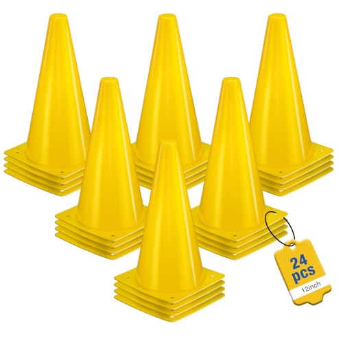 ZKNDRHJO 12 Inch Traffic Cones,24pcs Training Sports Cones,Parking Cones by ZKNDRHJO - Used condition - US$28.25