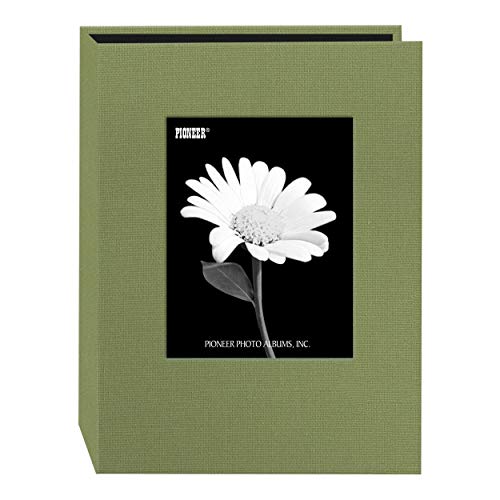 Pioneer Photo DA-57CBF/SG 24-Pocket Frame Cover Album for 5 by 7-Inch Prints, Sage Green Fabric