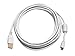 Monoprice 15-Feet USB 2.0 A Male to Micro 5pin Male 28/24AWG Cable with Ferrite Core (Gold Plated), White (108643)