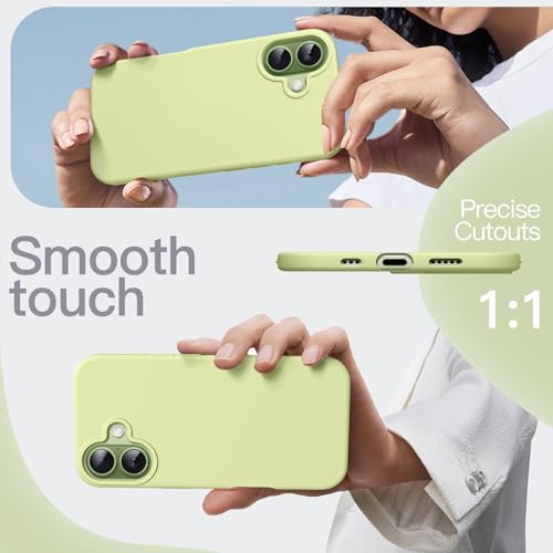 Image of JETech Liquid Silicone Case for iPhone 17 6.3-Inch, Silky Soft Touch Full-Body Protection, Anti-Scratch Shockproof Phone Cover with Microfiber Lining (Green)