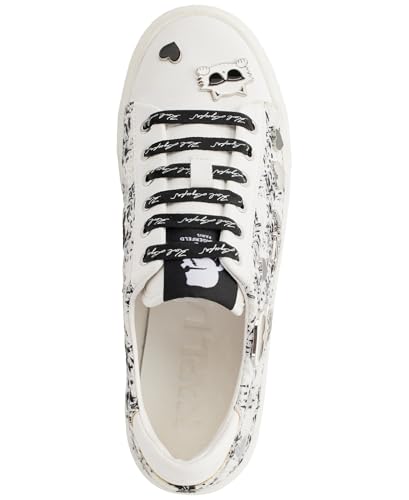 Image of Karl Lagerfeld Women's Cate Pins Tweed Lace up Sneaker