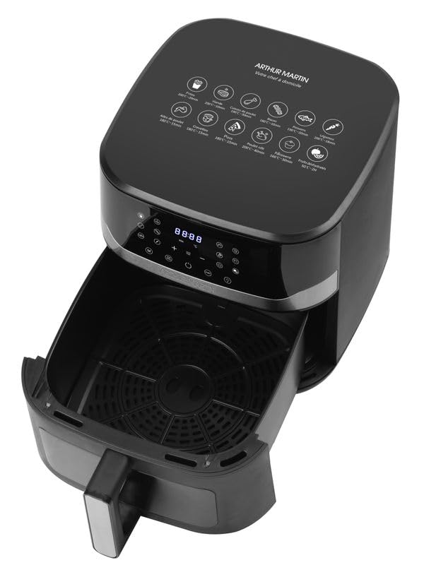 Freidora Sin Aceite Arthur Martin 10l 1800w Negra - Ampaf1800