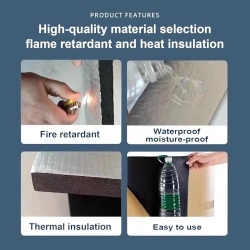 Material aislante autoadhesivo reflectante de aluminio contra el ruido 7