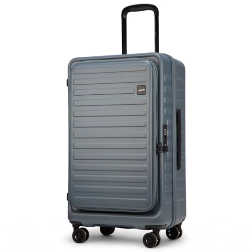 Image of F Gear Windsor Medium 68cm German Makrolon Polycarbonate|Japanese Hinomoto Wheel|Front-Opening Trunk-Style Hard Luggage|Check-in Suitcase Travel|Laptop sleeve, Expandable, Anti-Theft Zipper|Stone Blue