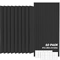 JVJVJ Large Acoustic Panels, 48"X24"X0.4" Sound Proof Foam Panels for Walls, Sound Dampening Panels, Soundproof Wall Panels for Home Studio&Office Decor. (Black, 10)