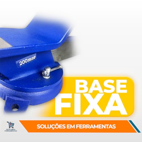 Morsa Torno de Bancada C/Bigorna Menegotti Original N.08 Ferro Fundido Com Base Giratória - Nº 08