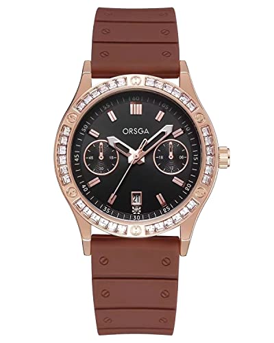 CIVO Reloj Mujer Analogico Minimalistas Impermeable Moda Goma Cuarzo Elegante Clasico Marrón CIVO Reloj Mujer Analogico Minimalistas Impermeable Moda Goma Cuarzo Elegante Clasico Marrón
