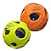 Nerf Dog Soccer Ball Dog Toy with Interactive LED, Lightweight, Durable and Water Resistant, 3.5 Inches, For Medium/Large Breeds, 2 Count(Pack of 1) Green and Orange
