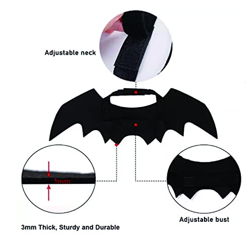 Halloween Haustier Kostüm,Haustier Fledermaus Kostüm,Halloween Hund kostüm, Katze Hund Fledermausflügel mit 2Pcs Pumpkin Bell,für Haustiere, Hunde und Katzen,Halloween Partys