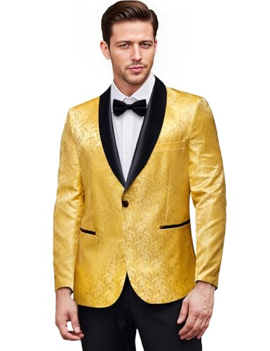 DiBanGu Mens Blazer One Button Shawl Lapel Tuxedo Sport Coat Casual Dress Suit Jacket for Men Wedding Party Prom3