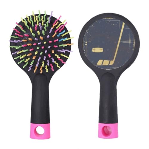Brosse à cheveux démêlante avec motif golf bleu et coussin pneumatique pour salon